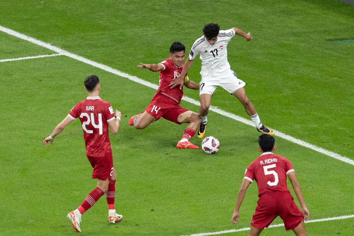 Timnas Indonesia sempat memberikan perlawanan kepada Timnas Irak. Foto: Istimewa