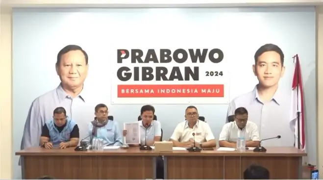 Konferensi pers TKN Prabowo-Gibran Tanggapan tentang Surat Bawaslu Jakarta Pusat oleh Tim Advokasi TKN Prabowo-Gibran.