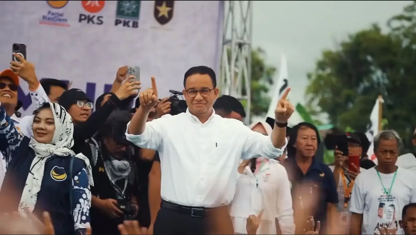 Capres nomor urut 1 Anies Baswedan saat kampanye di Daerah Istimewa Yogyakarta, Sabtu (27/1/24). (Foto: Tangkapan layar YouTube/Anies Baswedan)
