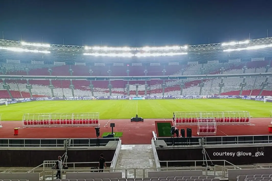 Timnas Indonesia akan berkandang di SUGBK untuk melawan Timnas Bahrain. (Foto: Instagram/love_gbk)