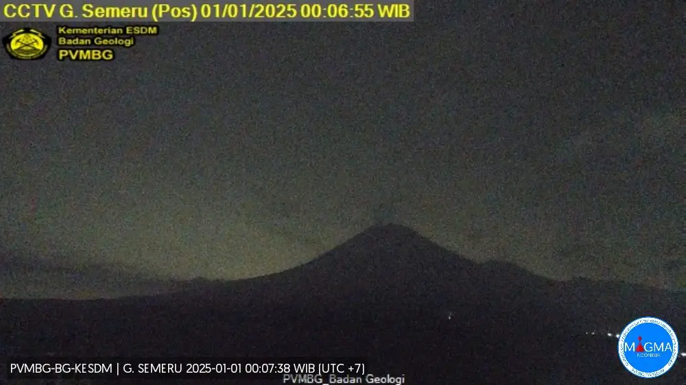 Foto: Pengamatan Visual Gunung Semeru (magma.esdm.go.id)