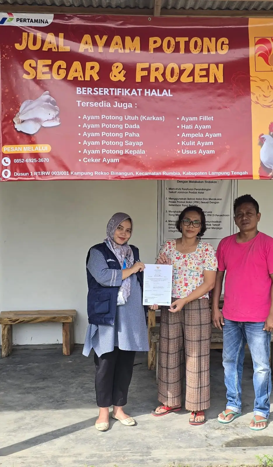 Pertamina fasilitasi sertifikasi halal pelaku UMKM. (Foto: Dok. Pertamina)