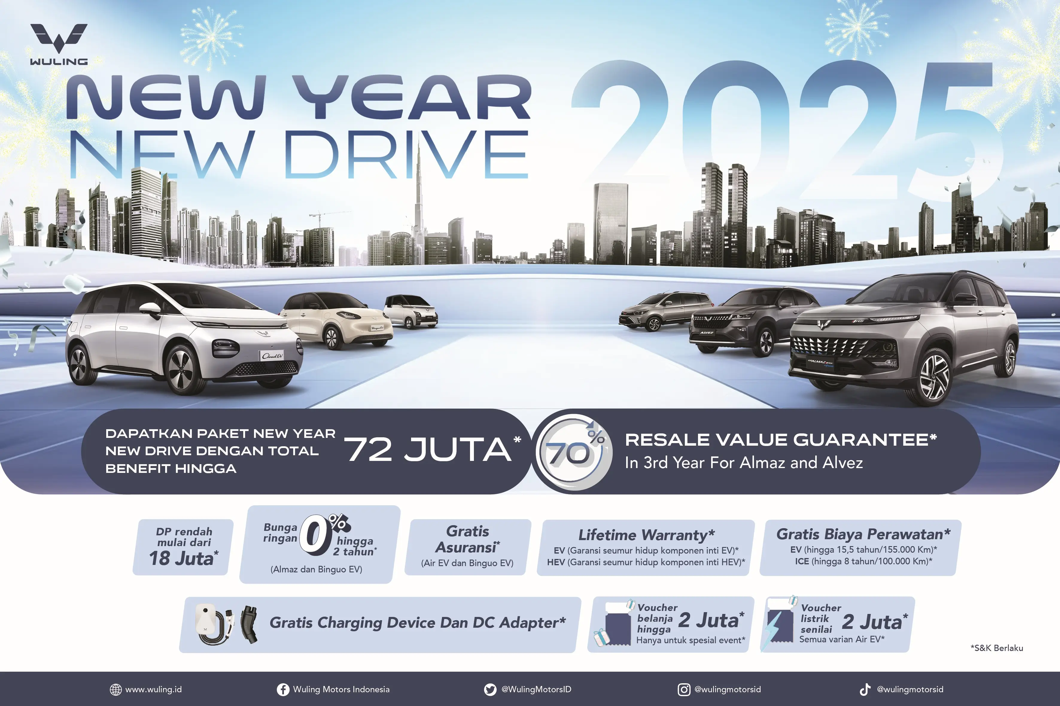 Promo ‘New Year, New Drive’ 2025 Wuling. (Foto: Istimewa)