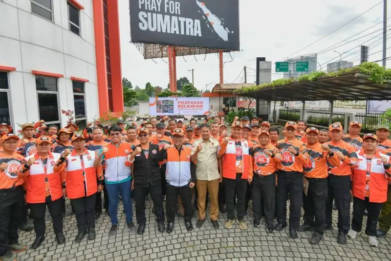 Partai Keadilan Sejahtera (PKS) melepas keberangkatan relawan tanggap bencana ke Sumatra pada Jumat (02/02/25). (Foto: ANTARA/HO-Partai Keadilan Sejahtera)