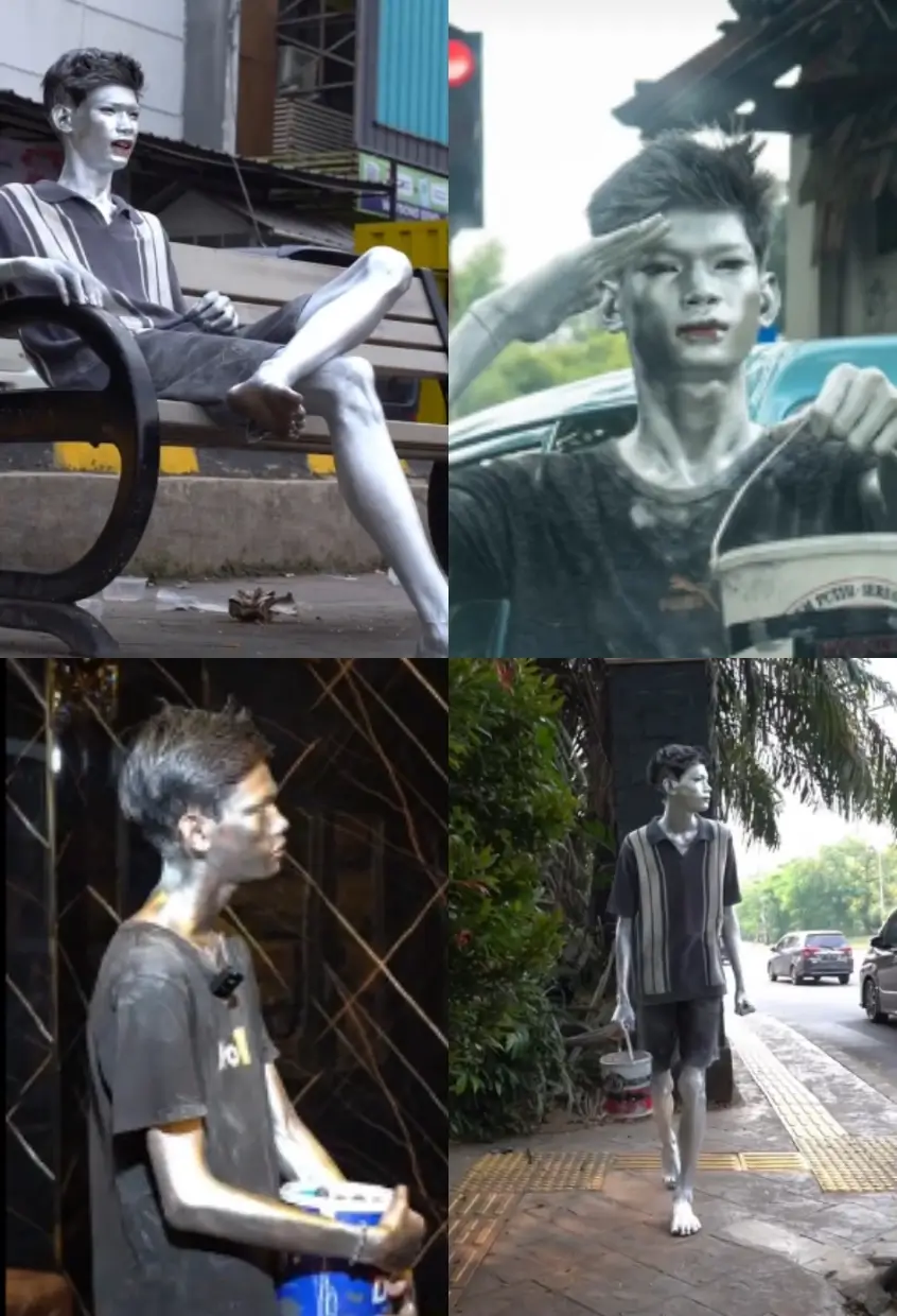 Viral  Transformasi Michael O dari Manusia Silver Jadi Model Runway Curi Perhatian