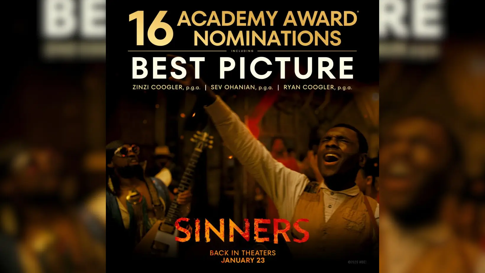 Foto: Sinners Raih 16 Nominasi pada Ajang Oscar 2026 (Instagram/@sinnersmovie)