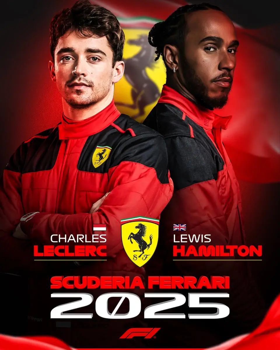 Lewis Hamilton akan satu tim dengan Charles Leclerc di Ferrari. Foto: Istimewa