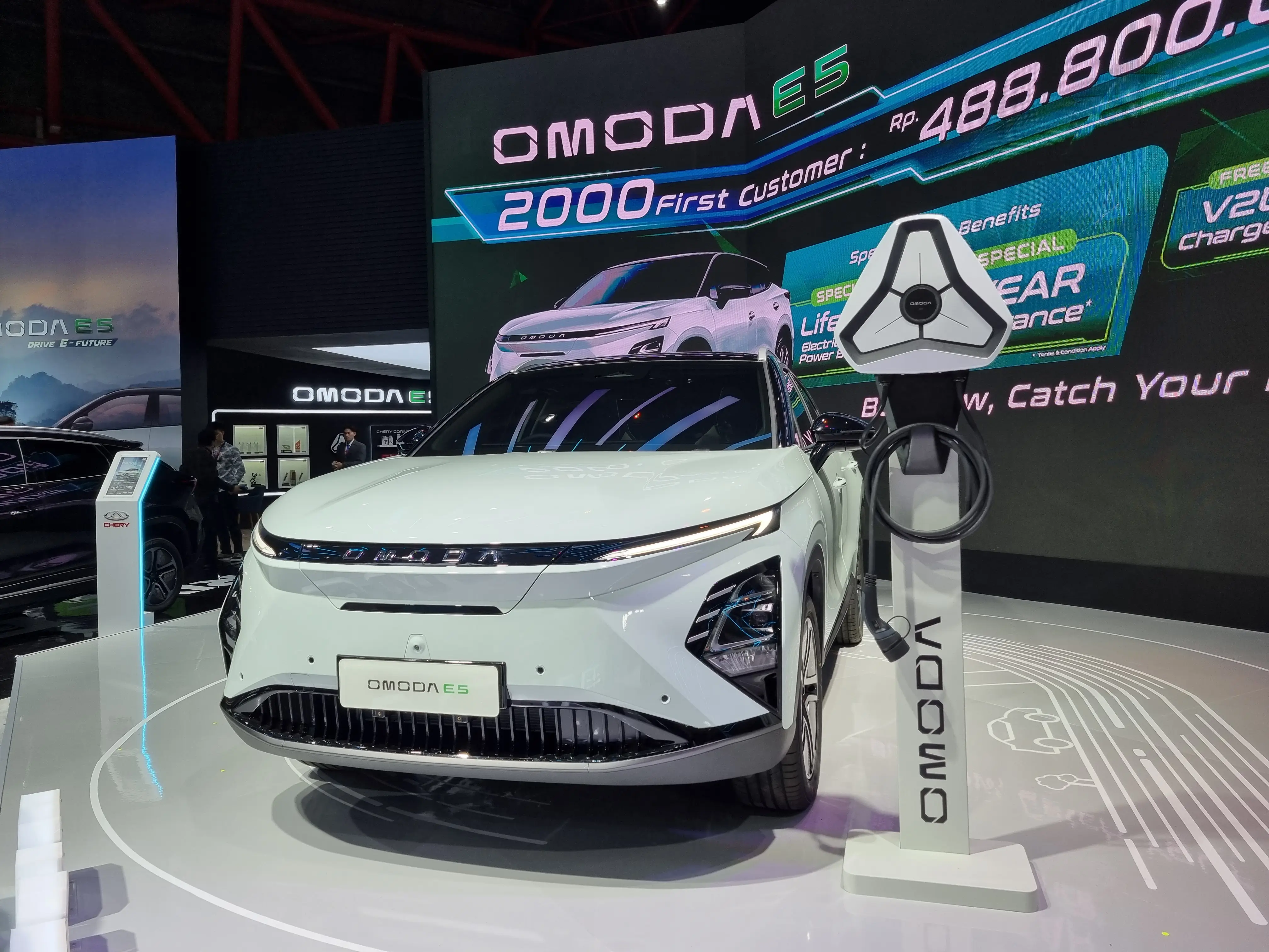Chery Omoda E5 di IIMS 2024. (Foto: ThePhrase.id/Rahma K)