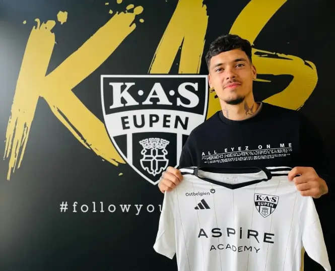 Shayne Pattynama menandatangani kontrak selama 2,5 tahun dengan KAS Eupen di Liga Belgia. Foto: KAS Eupen.