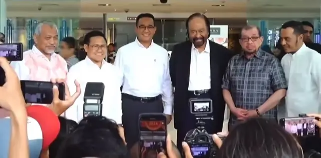 Pertemuan pasangan capres-cawapres nomor urut 1 Anies Baswedan dan Muhaimin Iskandar bersama pimpinan partai politik anggota Koalisi Perubahan. (Foto: Instagram/cakiminow)