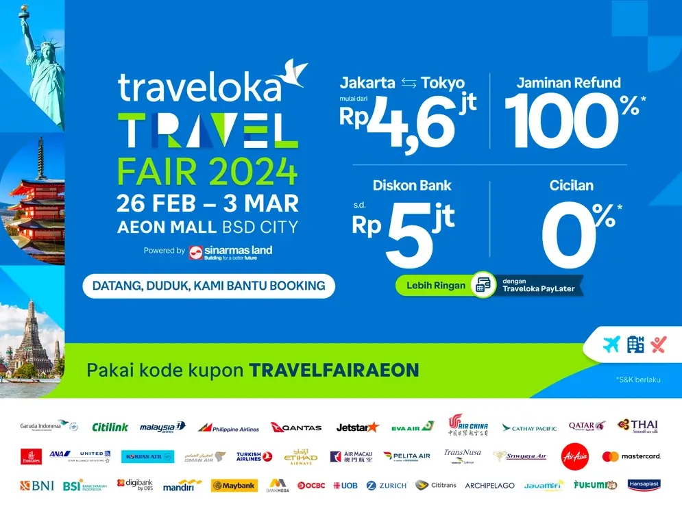 Ribuan Promo dan Penawaran Menarik di Traveloka Travel Fair 2024 untuk Wujudkan Liburan Impian 