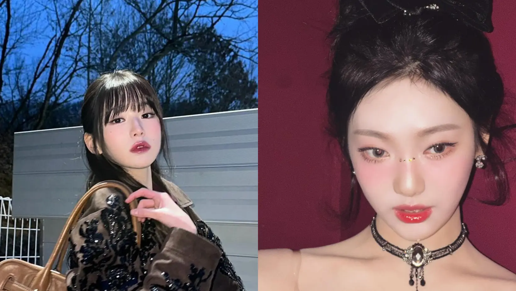 Wonyoung IVE dan Ningning Aespa dengan bibir glossy. (Foto: Instagram/for_everyoung10 dan imnotningning.)