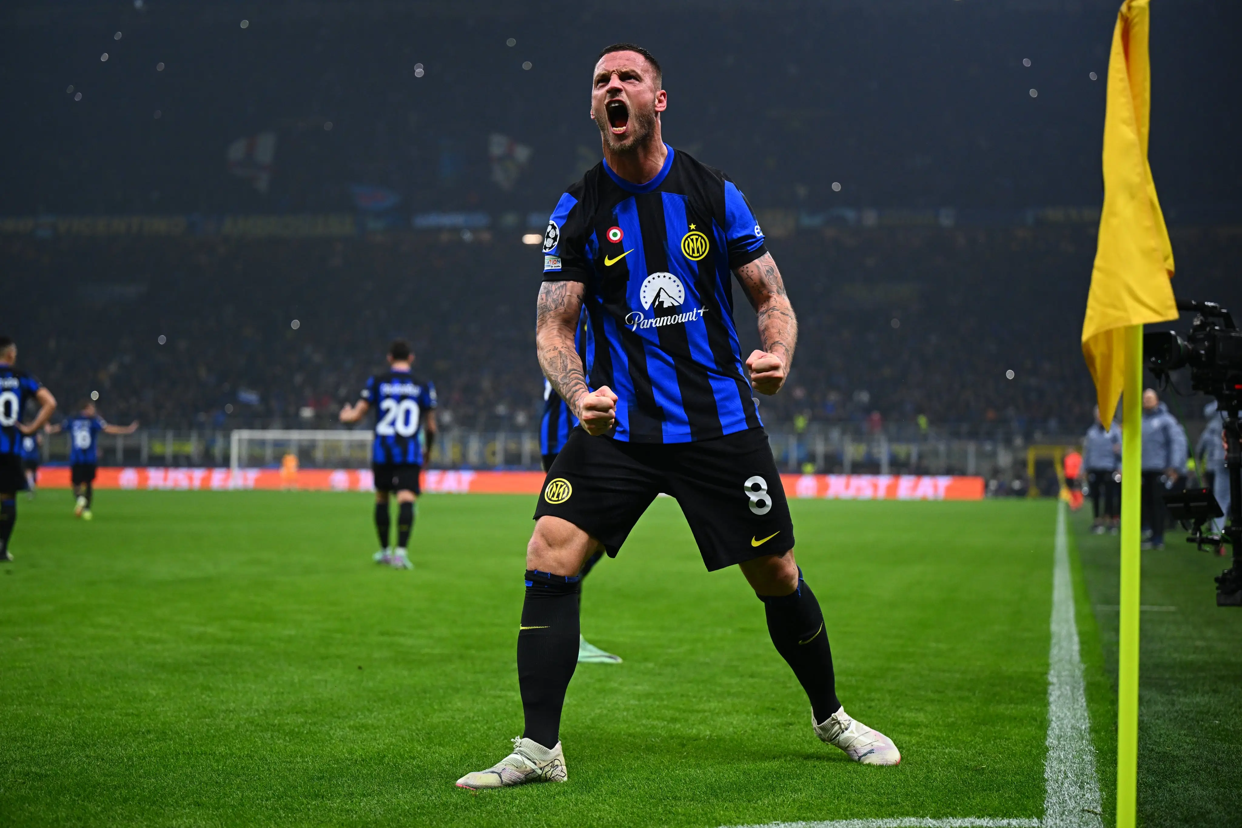 Marko Arnautovic mencetak gol tunggal untuk Inter Milan ketika menang melawan Atletico Madrid 1-0. Foto: Istimewa