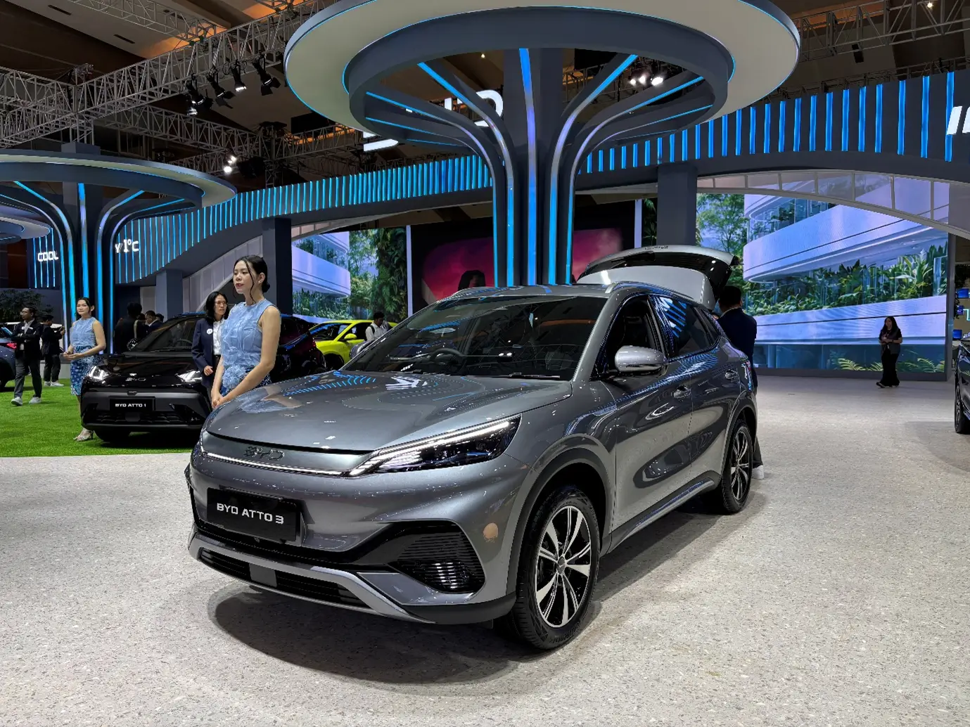 BYD Atto 3 Advanced Plus di IIMS 2026. (Foto: ThePhrase.id/Rahma K)