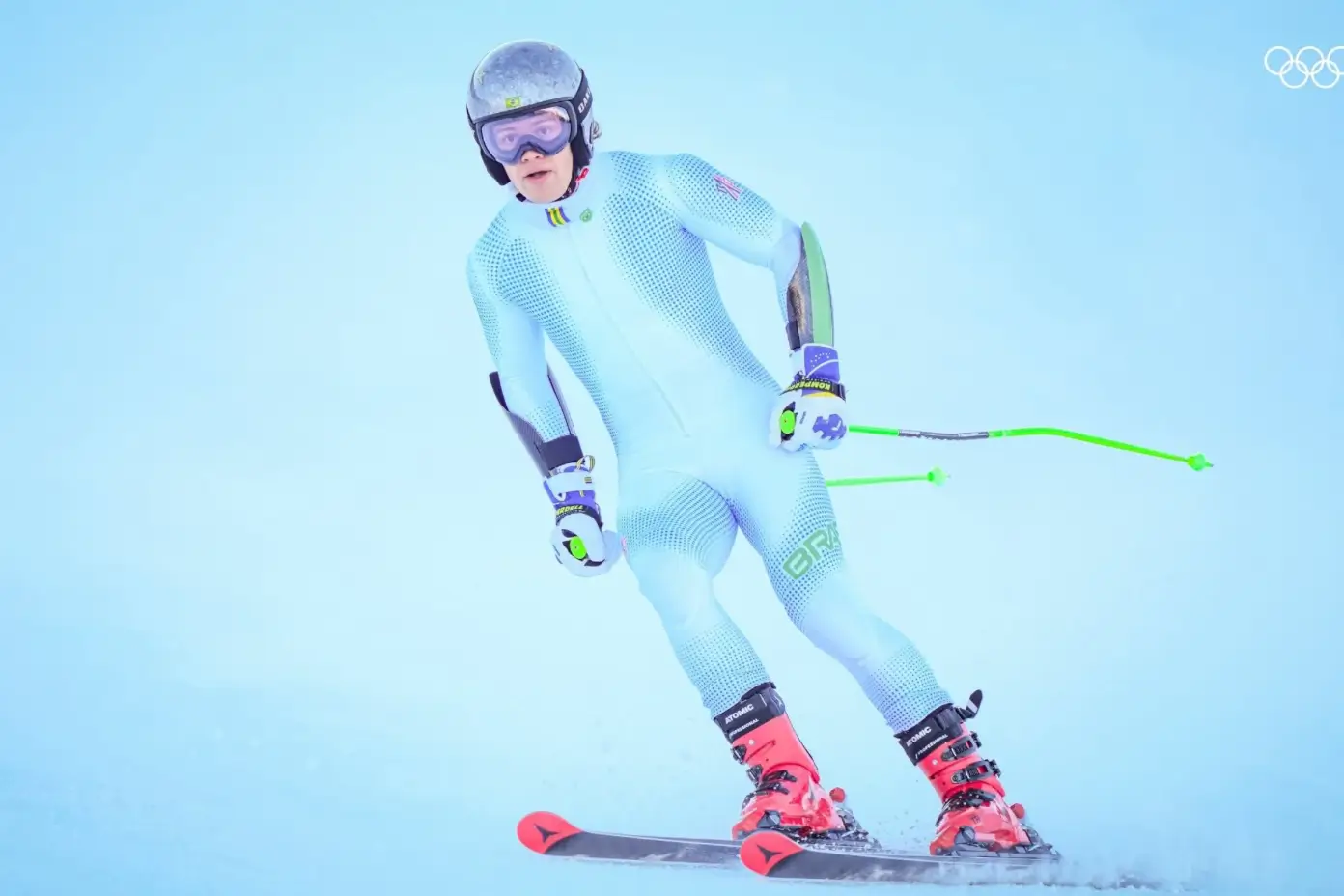 Lucas Pinheiro Braathen di Olimpiade Musim Dingin 2026. (Foto: Instagram/jogosolimpicos/Rafael Bello/COB)