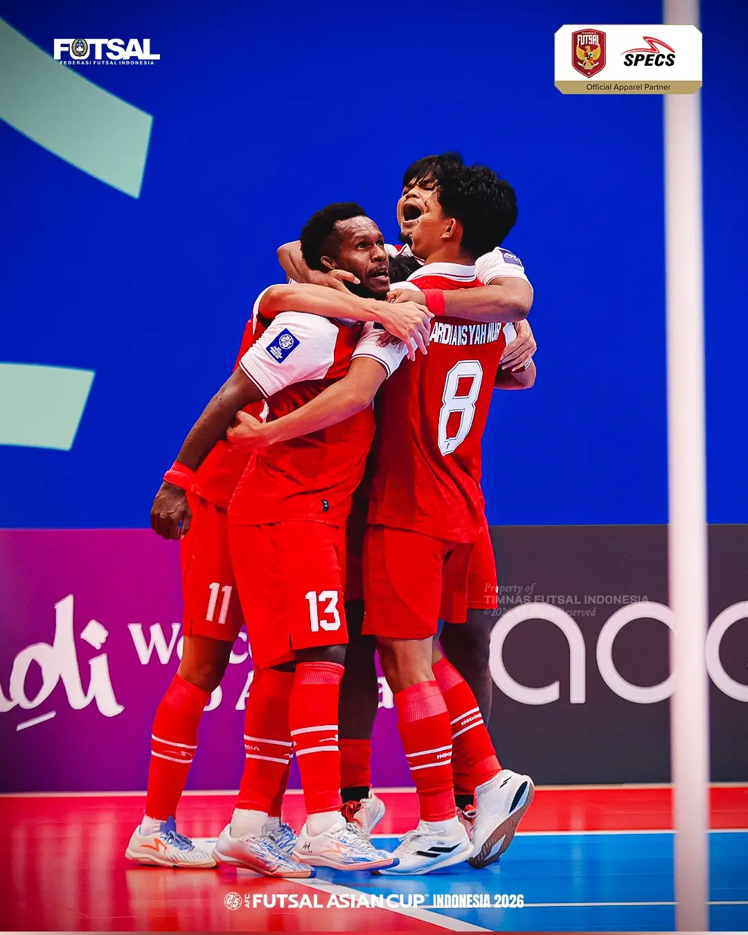 Timnas Futsal Indonesia dijadwalkan menghadapi Timnas Futsal Iran pada laga final Piala Asia Futsal 2026. Foto Instagram Timnas Futsal.