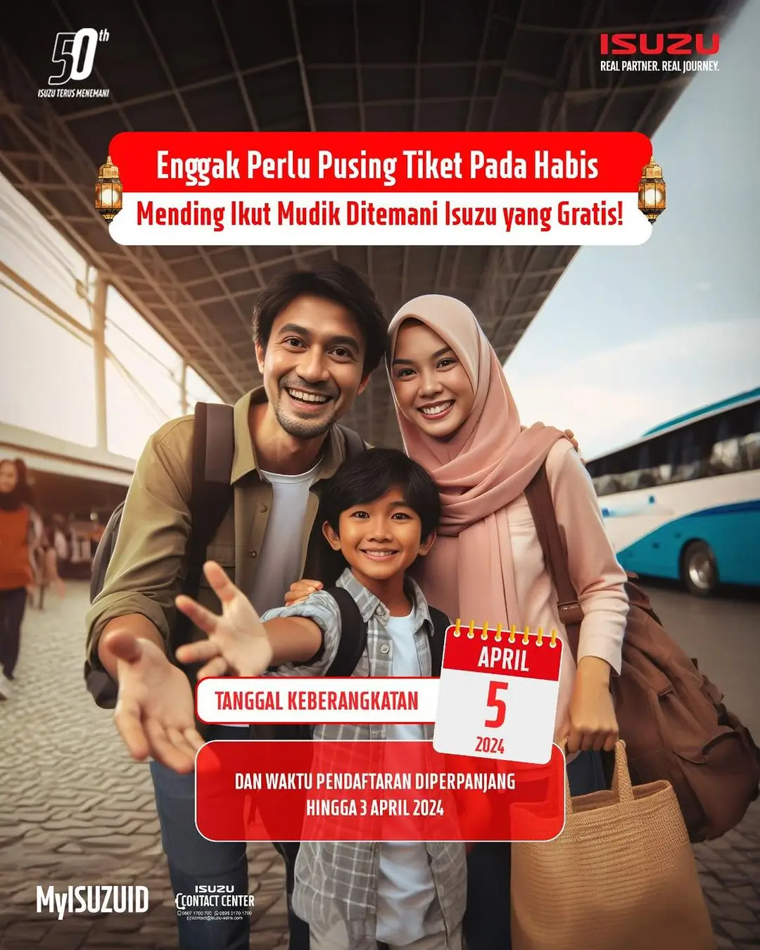 Isuzu Hadirkan Program    Ditemani Yang Sejalan     Ajak Sopir Truk dan Bus Mudik Gratis 