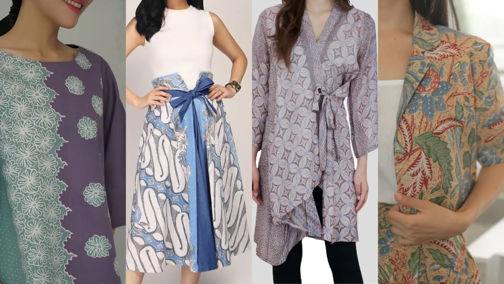 Macam-macam model busana batik yang modern dan fashionable. 
