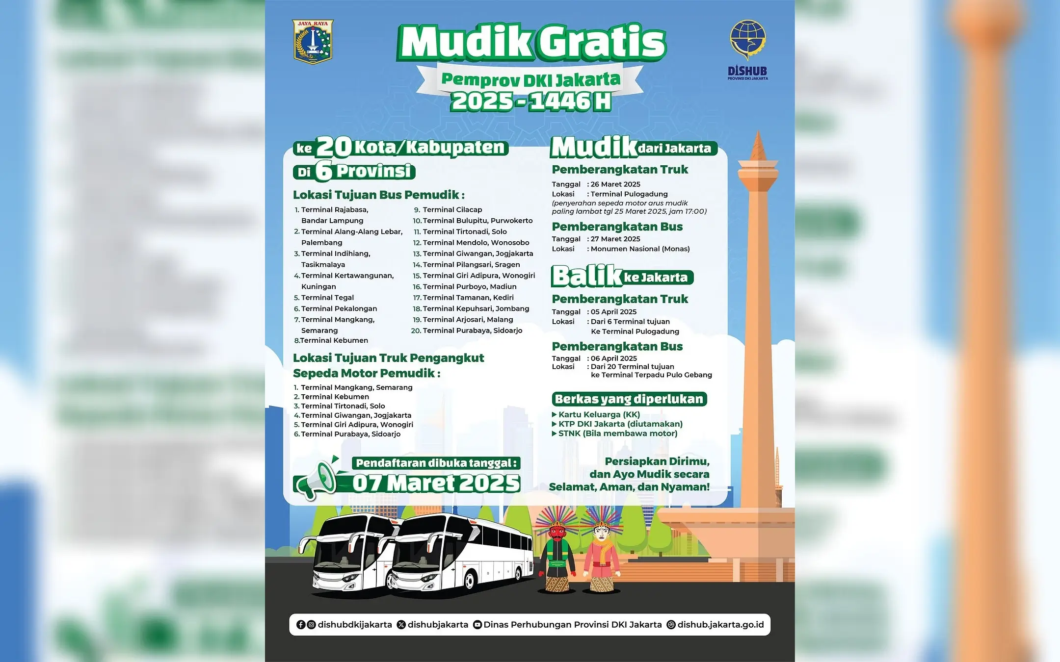 Program Mudik Gratis Pemprov DKI Jakarta 2025. (Foto: Instagram/dishubdkijakarta)