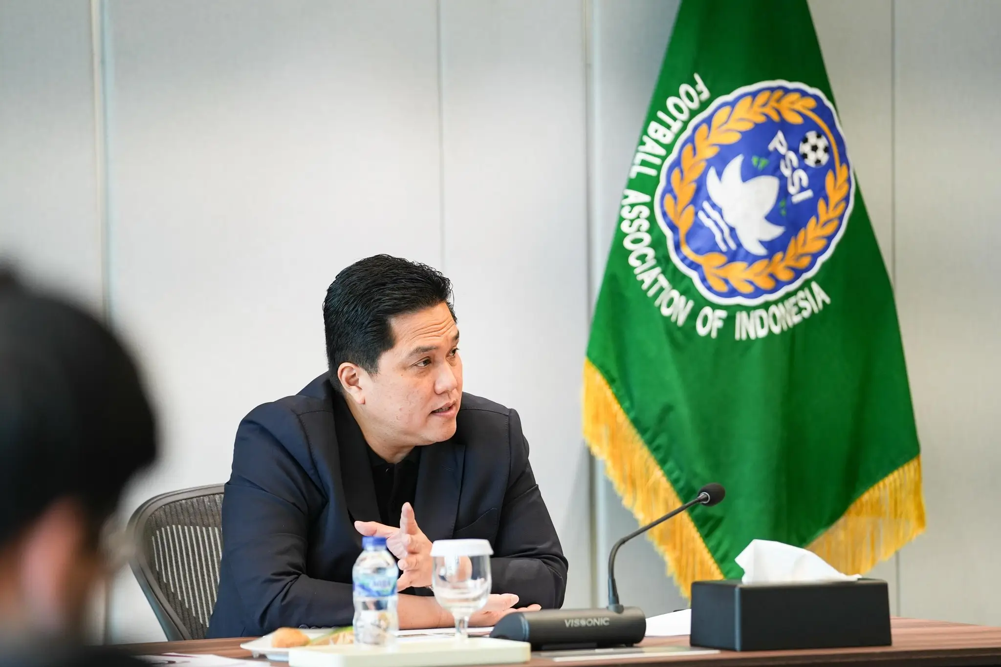   Ketua Umum PSSI, Erick Thohir ingin memperjuangkan Timnas Indonesia menembus Piala Dunia. Foto: PSSI