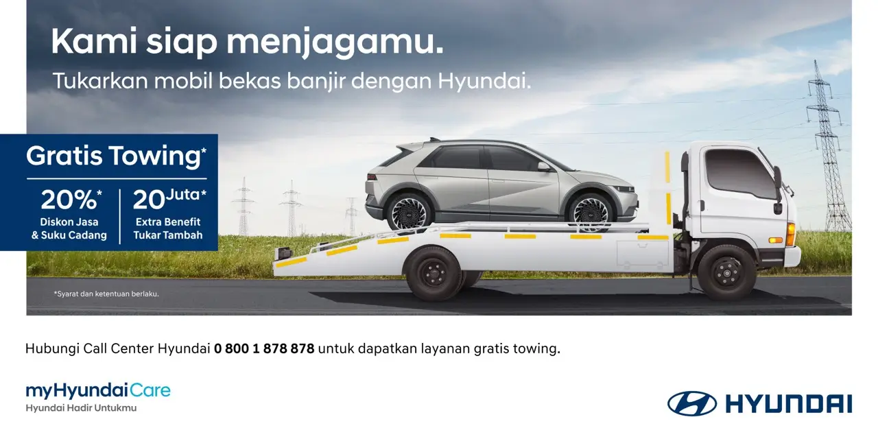 Hyundai Hadirkan Program Bantuan untuk Pemilik Mobil Terdampak Banjir