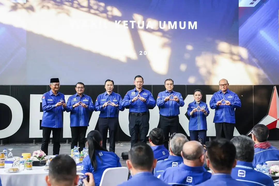 Ketua Umum Partai Demokrat, Agus Harimurti Yudhoyono (AHY) umumkan susunan kepengurusan DPP Partai Demokrat di Jakarta. (24/03/25). (Foto: Instagram/agusyudhoyono)