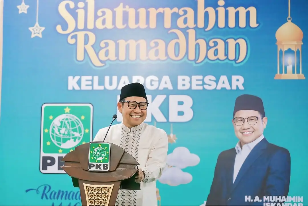 Ketua Umum PKB Muhaimin Iskandar saat menghadiri acara Silaturahmi Ramadan Keluarga Besar PKB di Jakarta, Minggu (10/03/25). (Foto: Instagram/cakiminow)