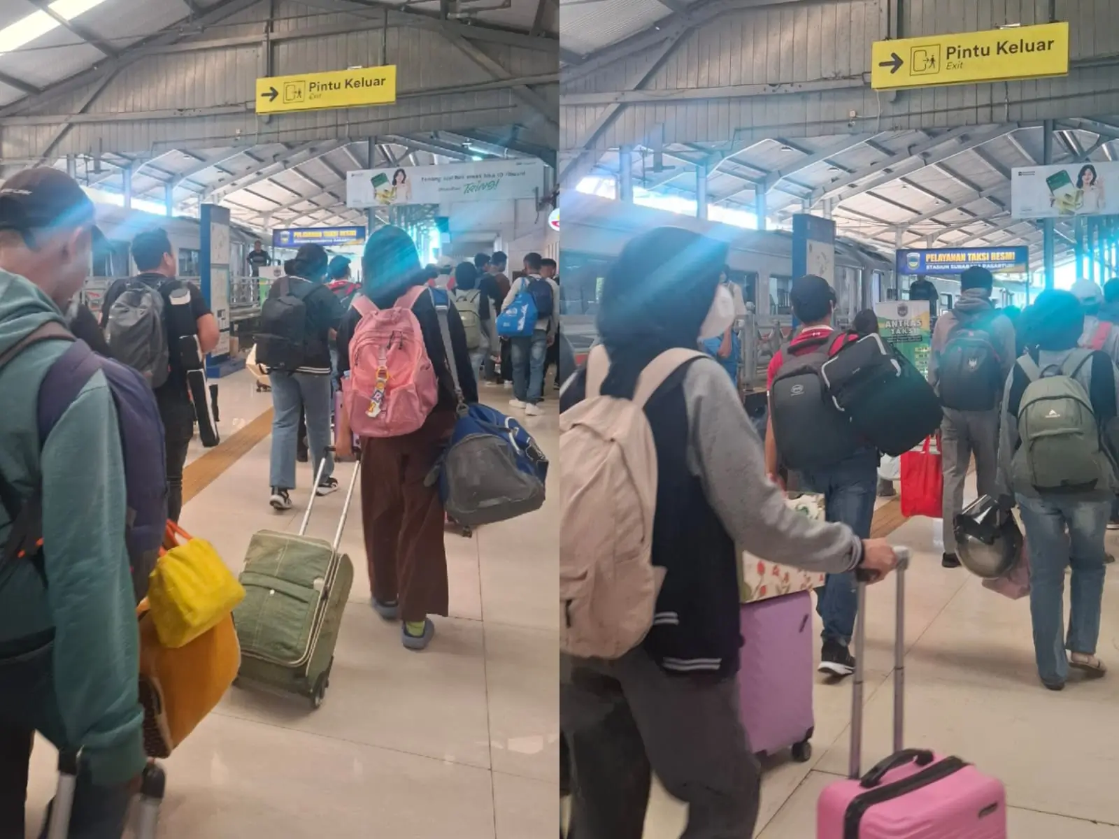 Arus Mudik Mulai Terasa Stasiun Pasar Turi Surabaya Dipadati Penumpang