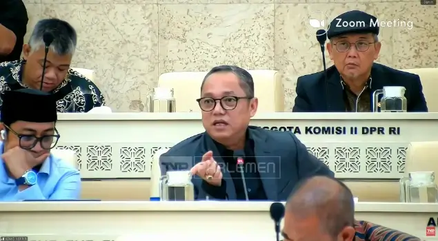 Anggota Komisi II DPR, Deddy Yevri Sitorus. (Foto: Tangkapan layar YouTube/TVR Parlemen)