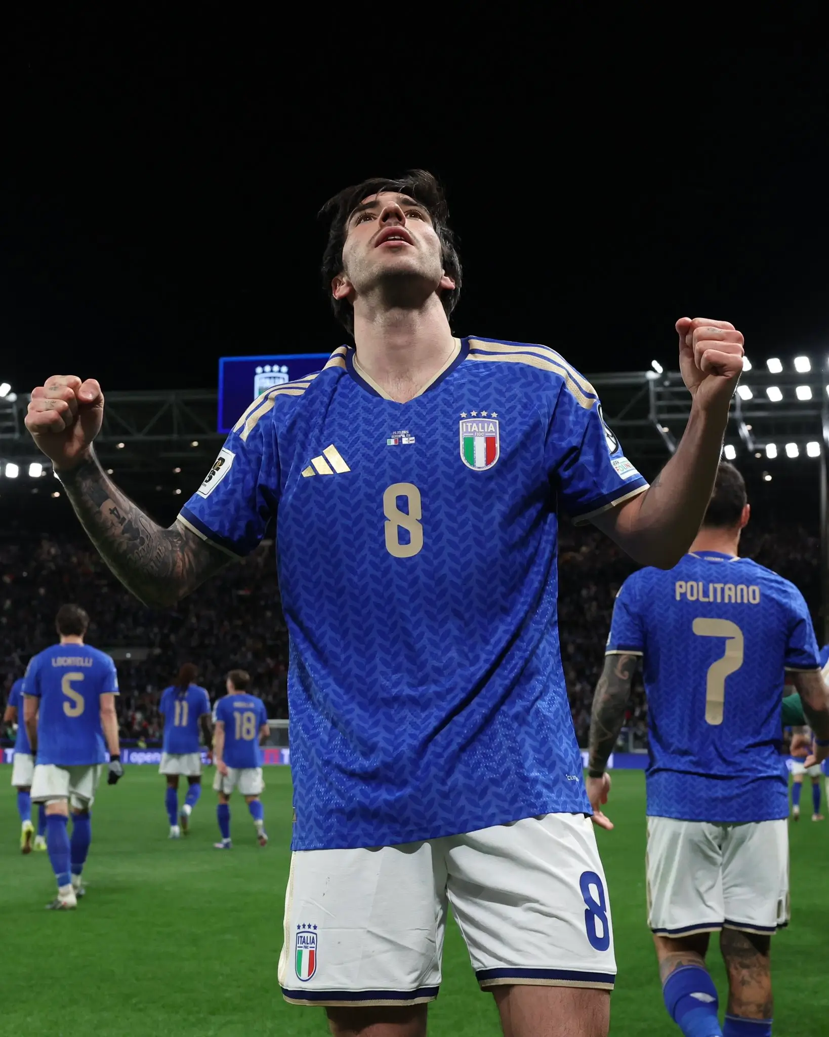 Timnas Italia mengalahkan Timnas Irlandia Utara 2-0. Foto X Timnas Italia.