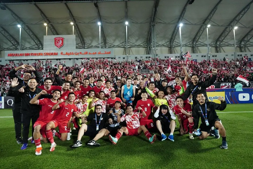 Timnas Indonesia U23 akan melawan Timnas Korea Selatan U23 di babak delapan besar Piala Asia U23 2024. Foto: Istimewa