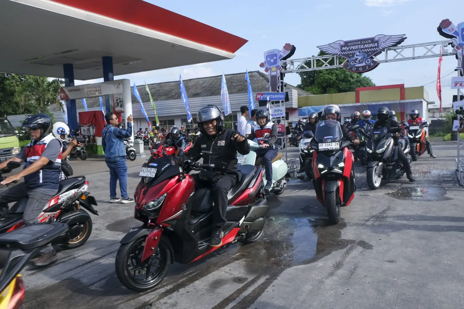 Konvoi Perdana  MyPertamina Motor Club Chapter Yogyakarta Lakukan Pemeriksaan Takaran di SPBU 43 55218