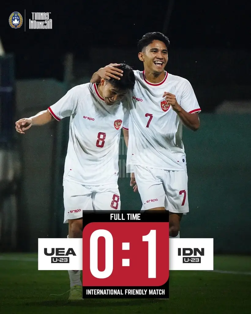 Meyakinkan  Timnas Indonesia U 23 Bekap UEA dalam Uji Coba Terakhir Sebelum Piala Asia 2024