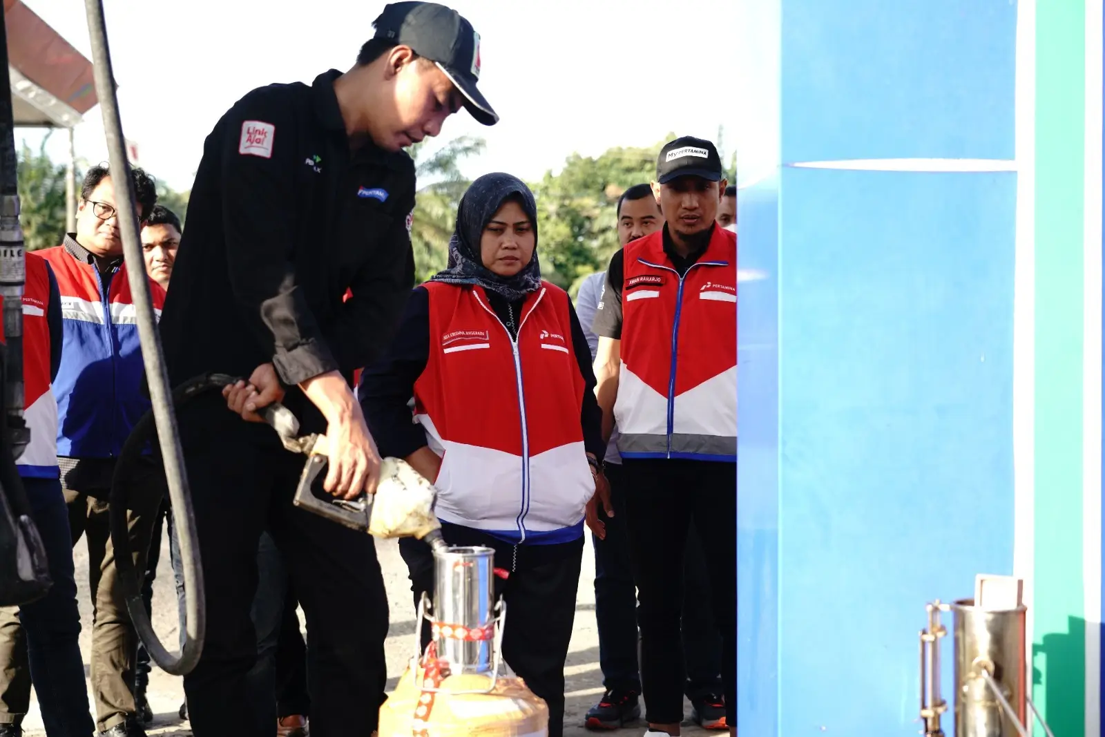 Tingkatkan Pengawasan di Masa Satgas RAFI  Direksi Pertamina Patra Niaga Lakukan Uji Tera di SPBU Lahat