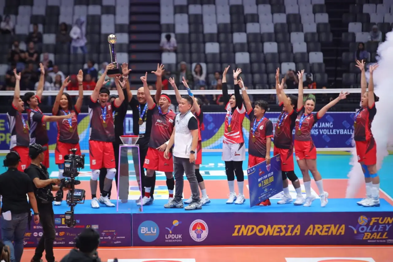Gimmick dan Hiburan Warnai Fun Volley Ball dan Pesta Megawati Hangestri di Indonesia Arena