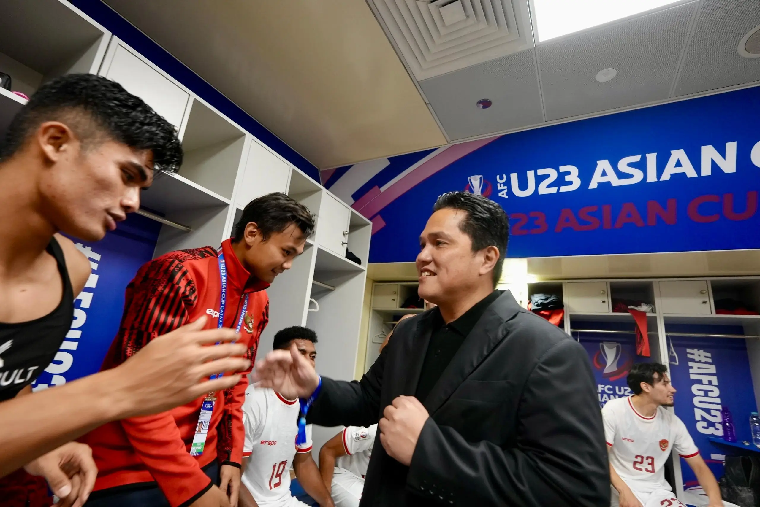 Ketua Umum PSSI, Erick Thohir membakar semangat Timnas Indonesia U-23. Foto: PSSI