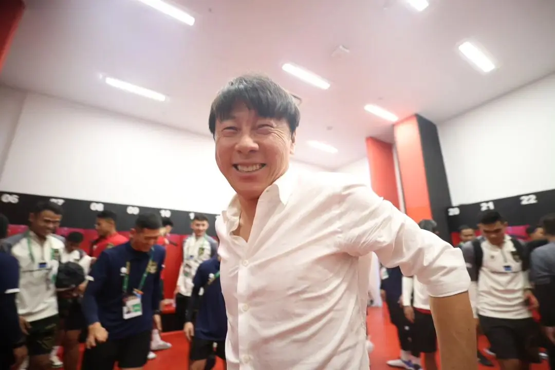 Pelatih Timnas Indonesia U-23, Shin Tae-yong melantunkan suara emasnya. (Foto: Istimewa)