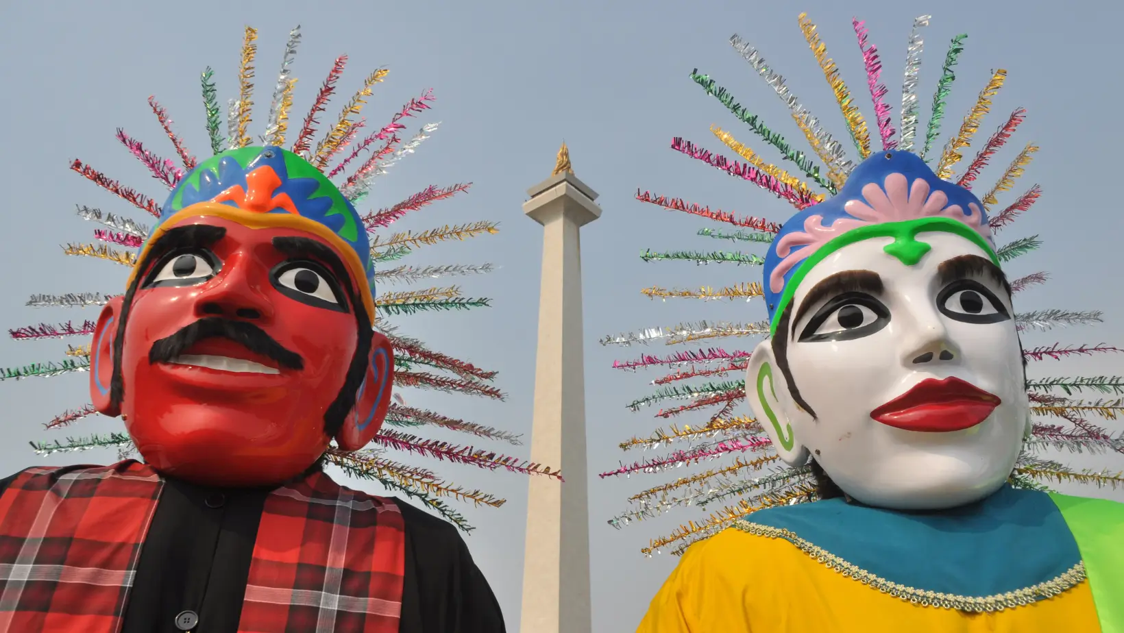 Ilustrasi ondel-ondel. (Foto: Canva Pro/Getty Images/danikancil)