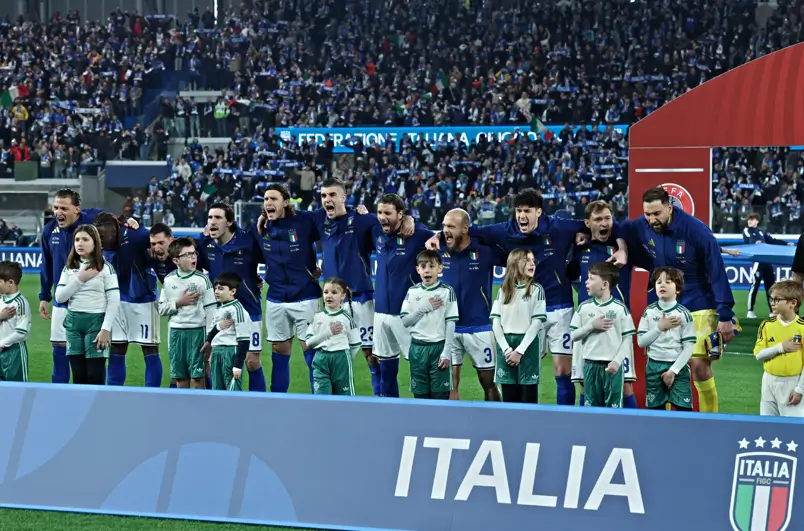 Untuk ketiga kalinya secara berturut-turut, Timnas Italia gagal lolos ke Piala Dunia. Foto X @Azzurri_En