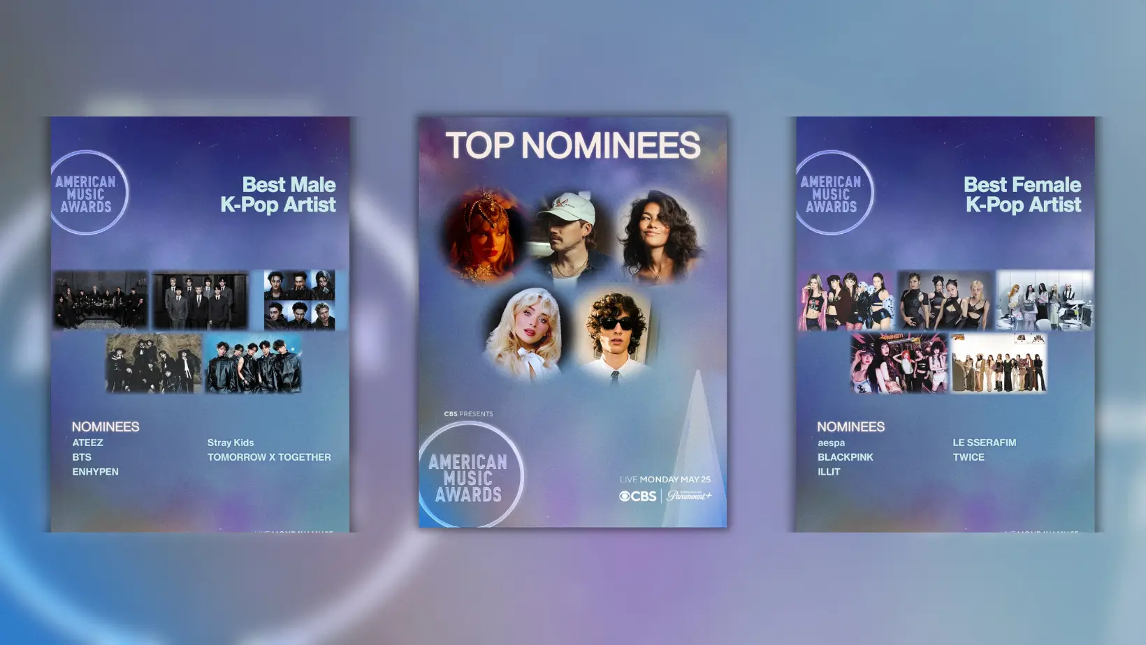 Daftar nominasi American Music Awards 2026. (Foto: Instagram/amas)