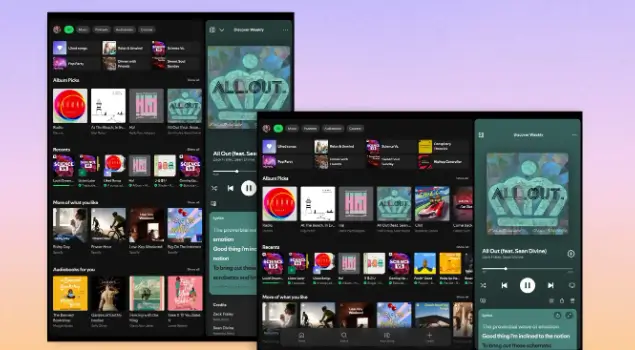 Foto: Aplikasi Tablet Spotify (dok. Spotify)