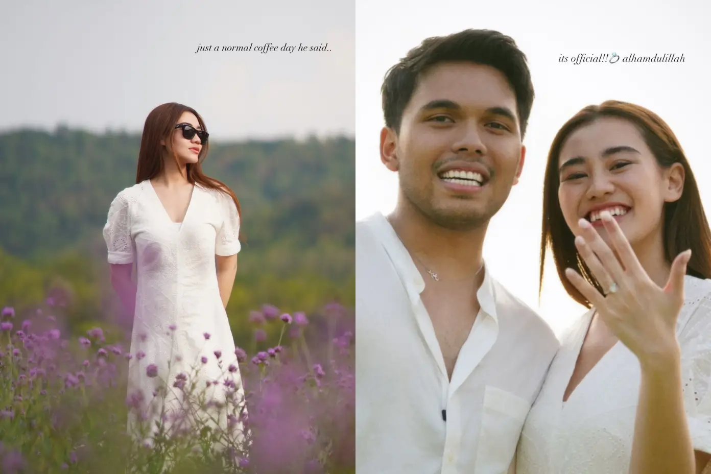 Happy Ending  Thariq Halilintar Lamar Aaliyah Massaid dengan Romantis di Hamparan Taman Bunga
