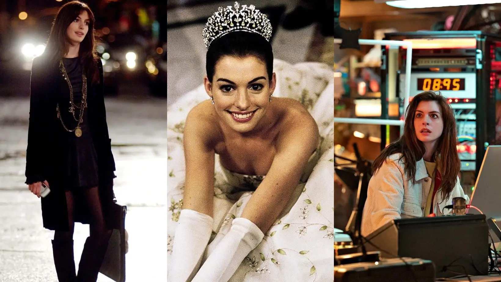 Foto: Anne Hathaway dalam The Devil Wears Prada, The Princess Diaries dan SOLOS (instagram.com/annehathaway)