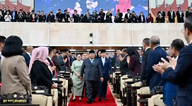 Presiden RI, Prabowo Subianto ketika menghadiri Rapat Paripurna DPR RI di Jakarta, Rabu (20/05/26). (Foto: Instagram/sekretariat.kabinet)