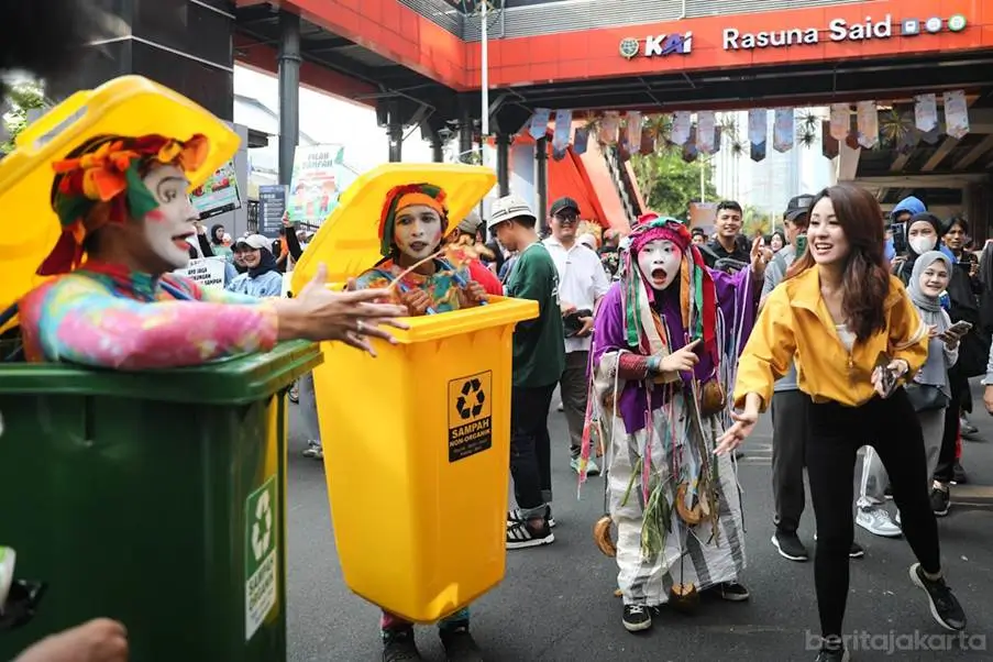 Sambut HUT ke 499 Jakarta Pemprov DKI Mulai Gerakan Pilah Sampah dan Buka CFD Rasuna Said