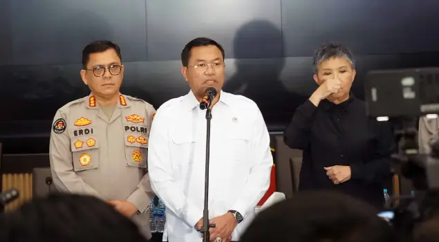Wakil Kepala BGN, Sony Sonjaya pada Konferensi Pers Bersama Satgas MBG Polri. (Foto: bgn.go.id)