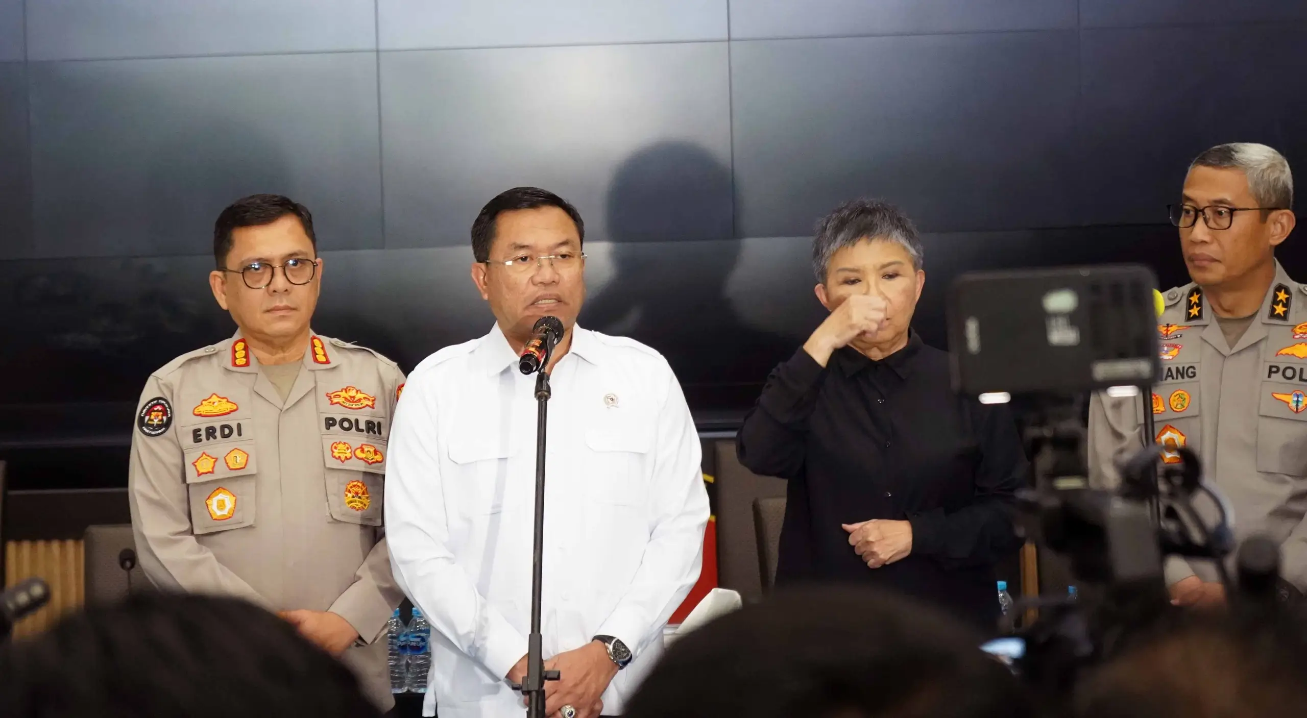 Wakil Kepala BGN, Sony Sonjaya pada Konferensi Pers Bersama Satgas MBG Polri. (Foto: bgn.go.id)
