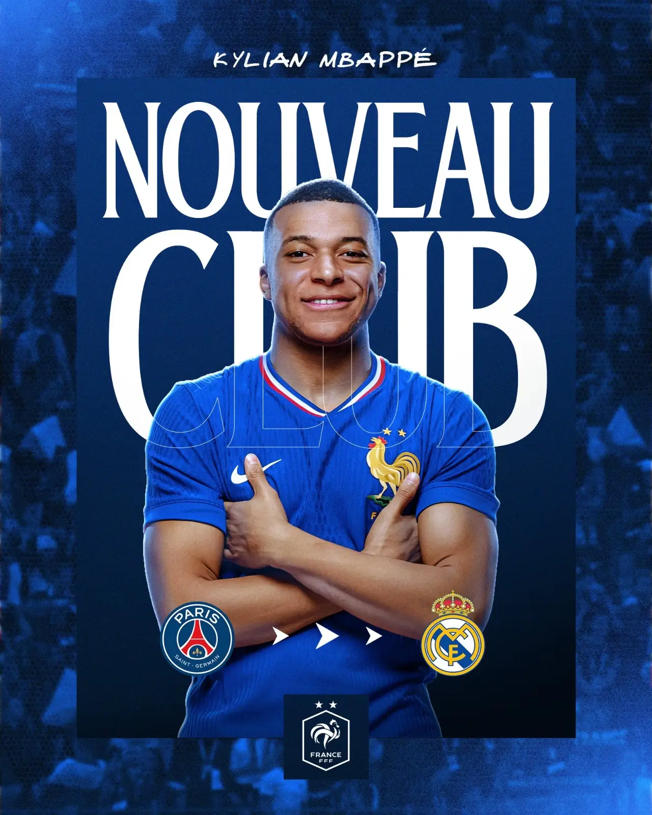 Akun media sosial X milik Timnas Prancis ikut mengunggah momen Kylian Mbappe diberitakan resmi pindah ke Real Madrid (Foto: FFF)