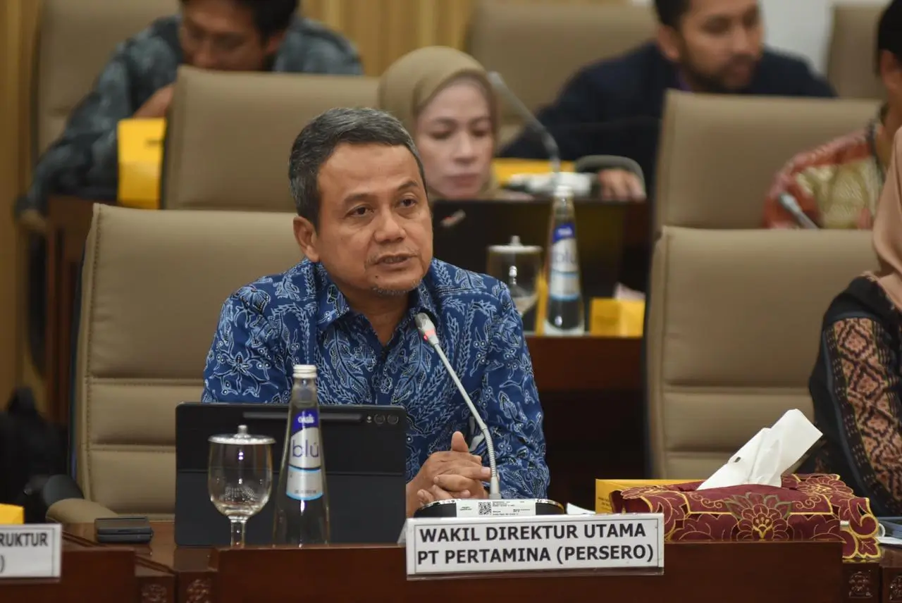 Wakil Direktur Utama Pertamina Wiko Migantoro pada RDP Komisi VI DPR RI, 12 Juni 2024. (Foto: Dok. Pertamina)