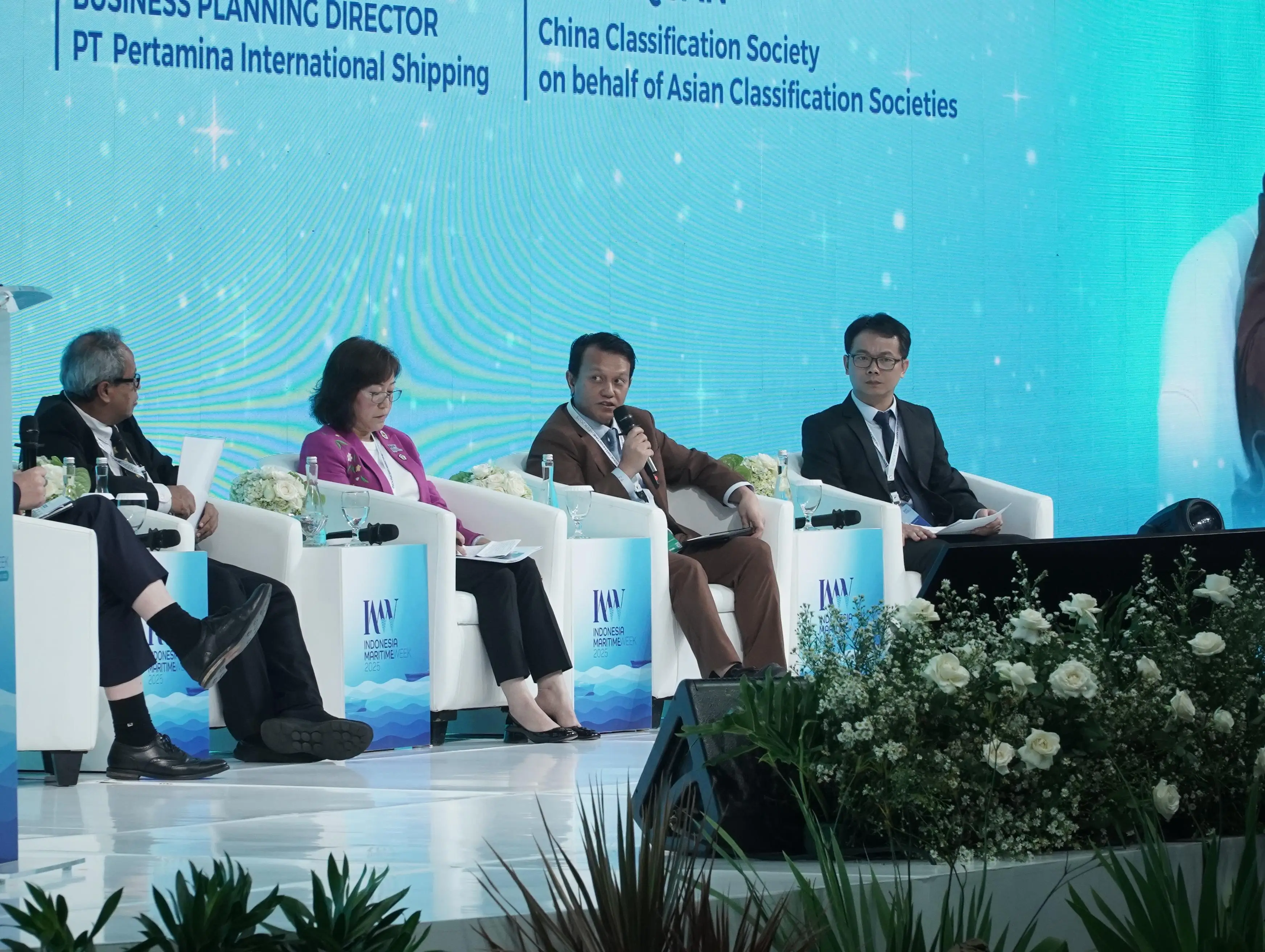 Direktur Perencanaan Bisnis PIS Eka Suhendra hadir sebagai salah satu pembicara di International Maritime Week (IMW) 2025. (Foto: Dok. PIS)